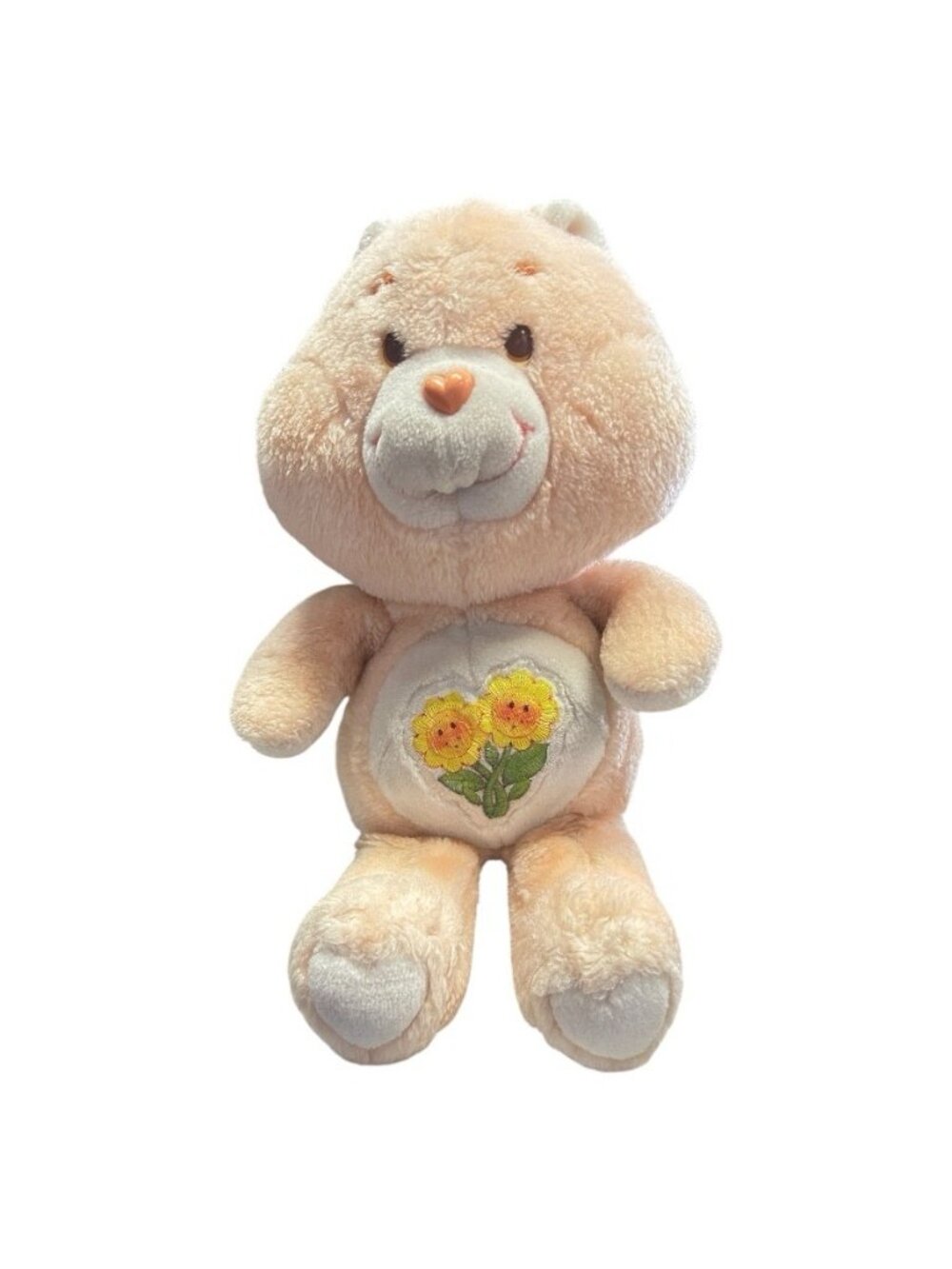 Care Bear Friend Bear Plush Peach Stuffed Bear Animal 13" VINTAGE 1983